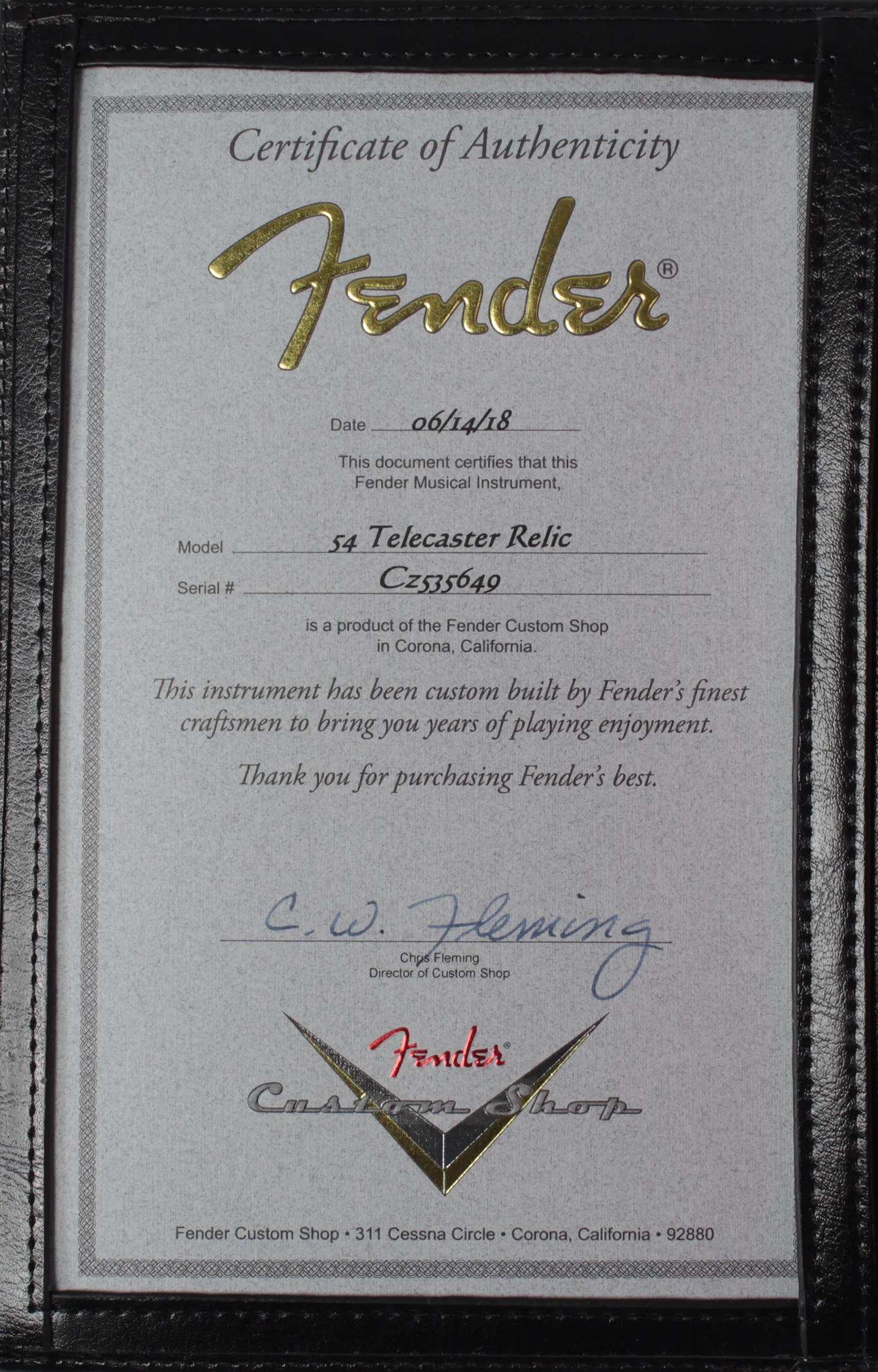 Fender Custom Shop Relic 1954 tele, Aged Black - Image 10