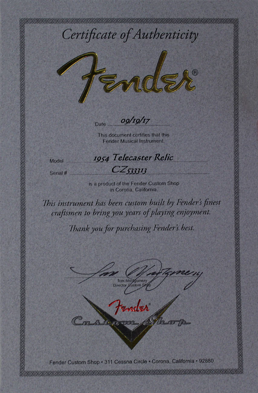 Fender Custom Shop Relic 1954 tele, Wide Fade 2TS - Image 11