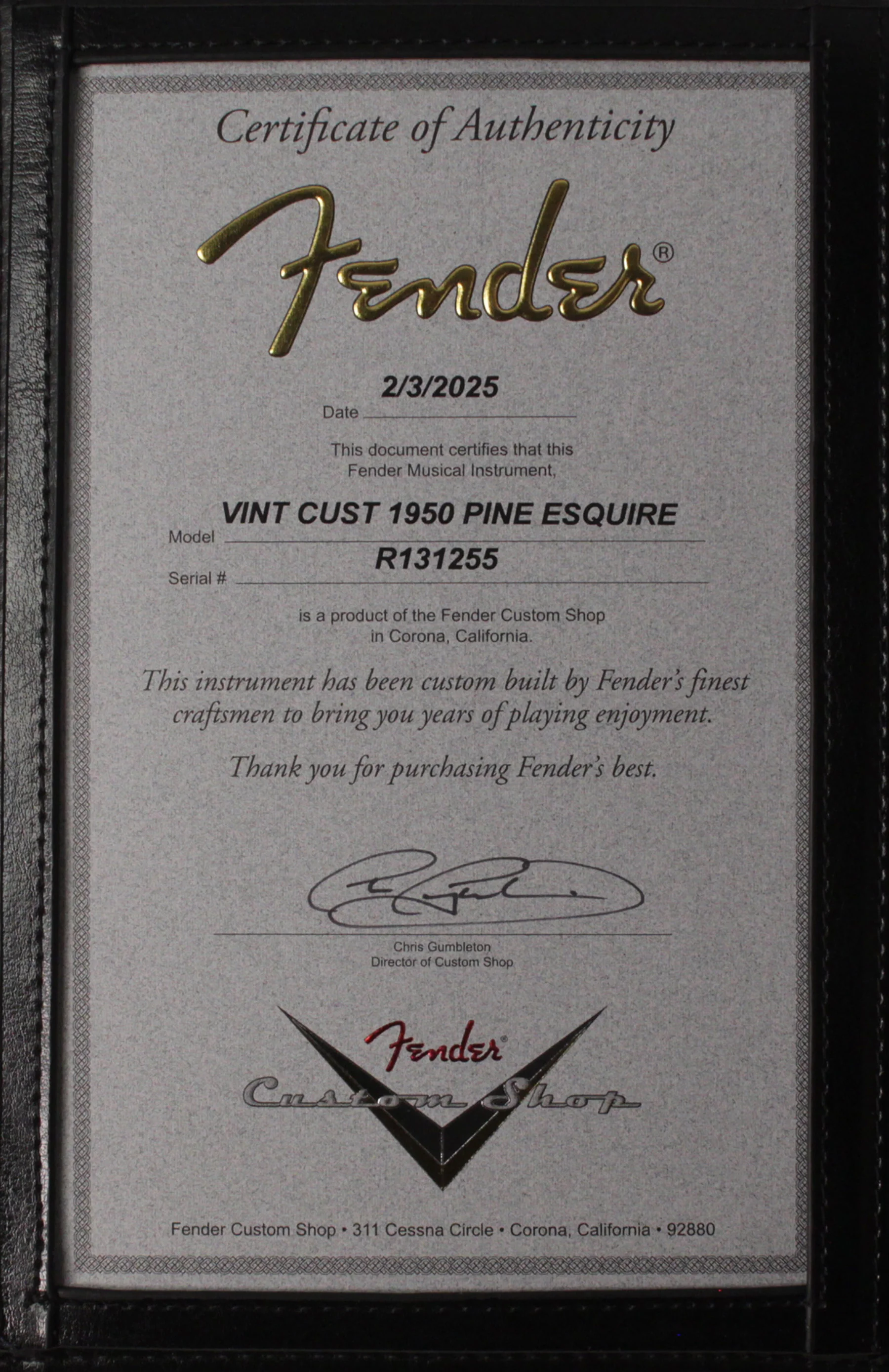 Fender Custom Shop Vintage Custom 1950 Pine Esquire, Aged Black - Image 10