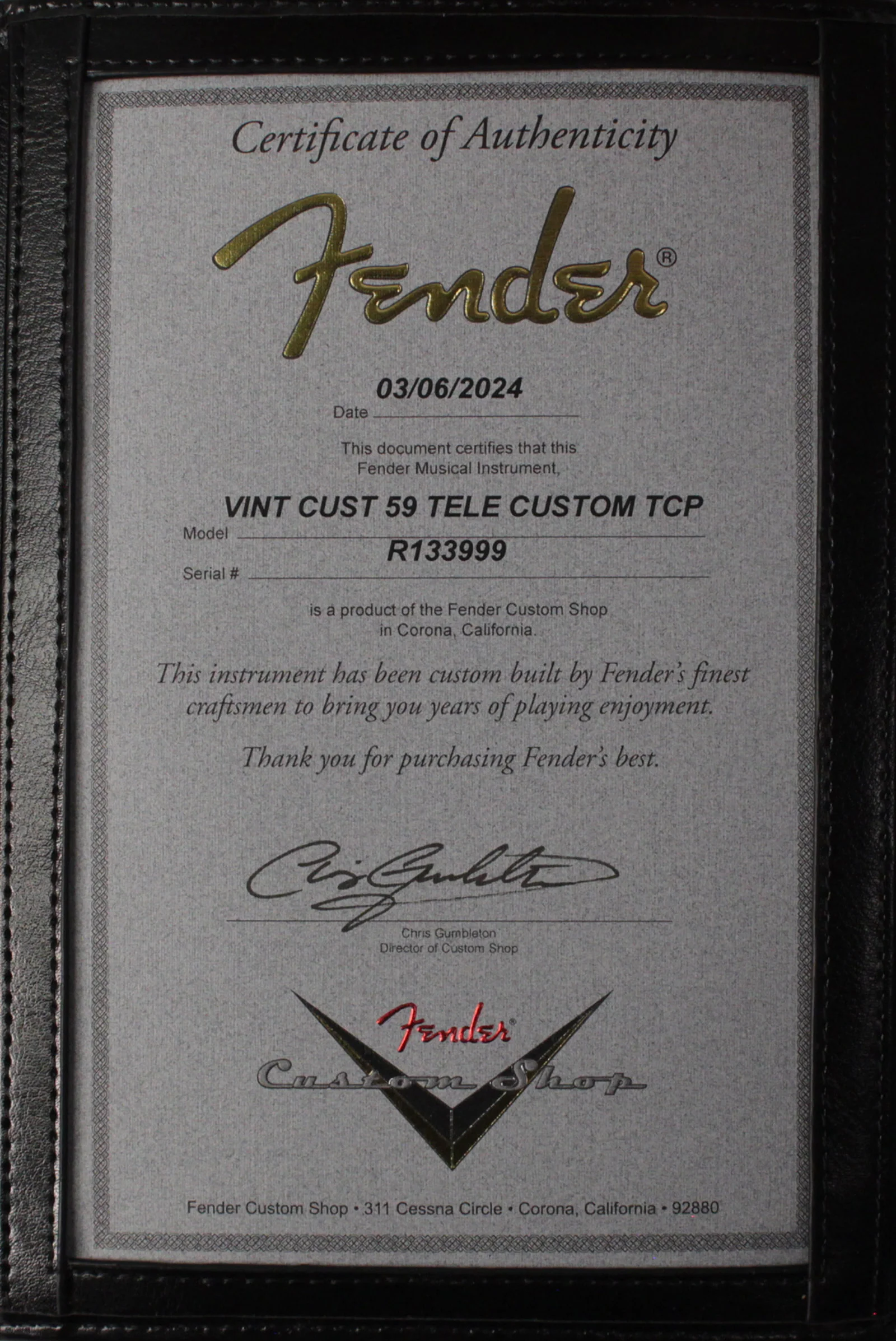 Fender Custom Shop Vintage Custom 1959 Telecaster Custom Guitar, Chocolate 3-Color Sunburst - Image 9