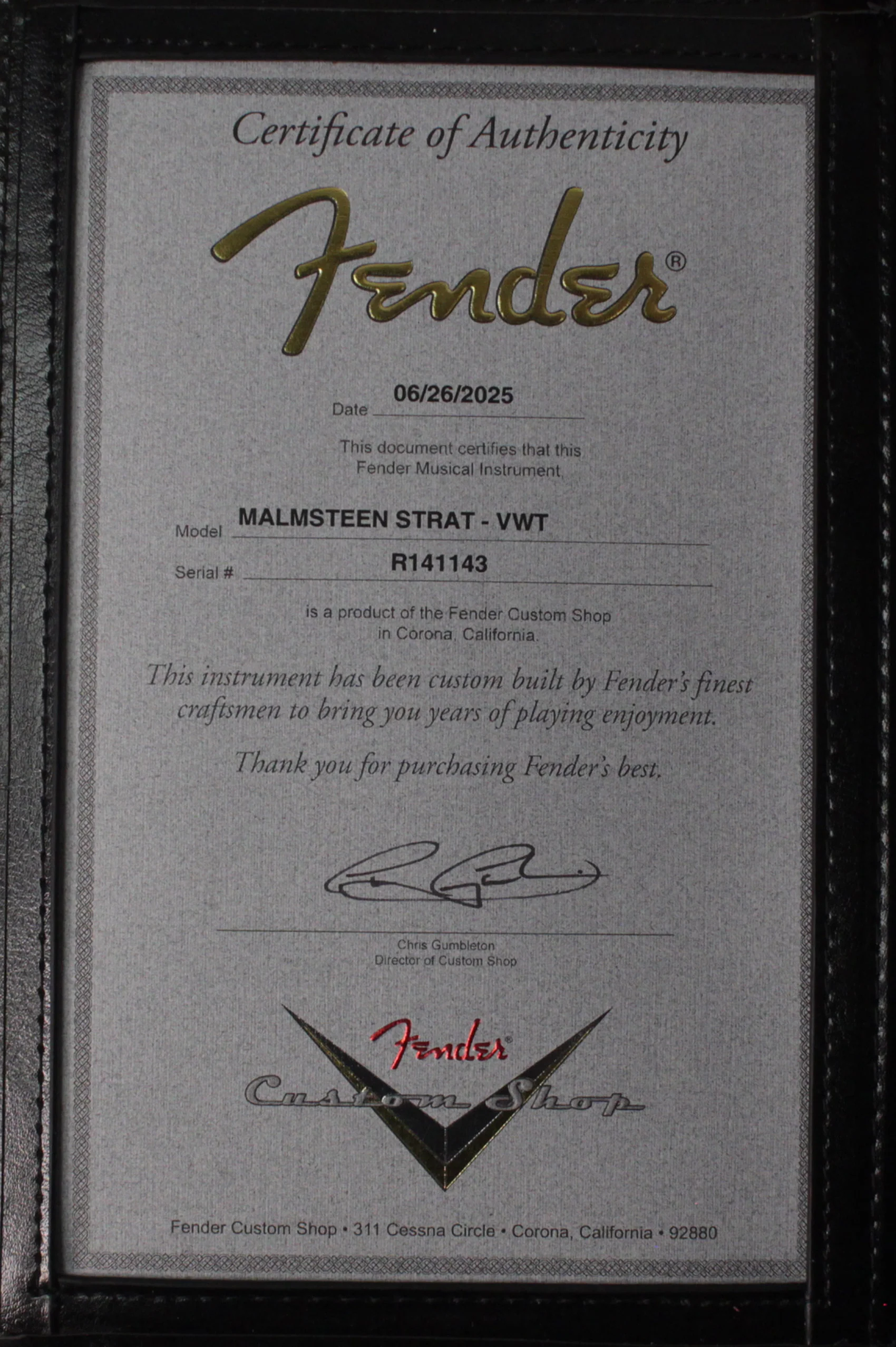 Fender Custom Shop Yngwie Malmsteen Signature Stratocaster, NOS - Image 11