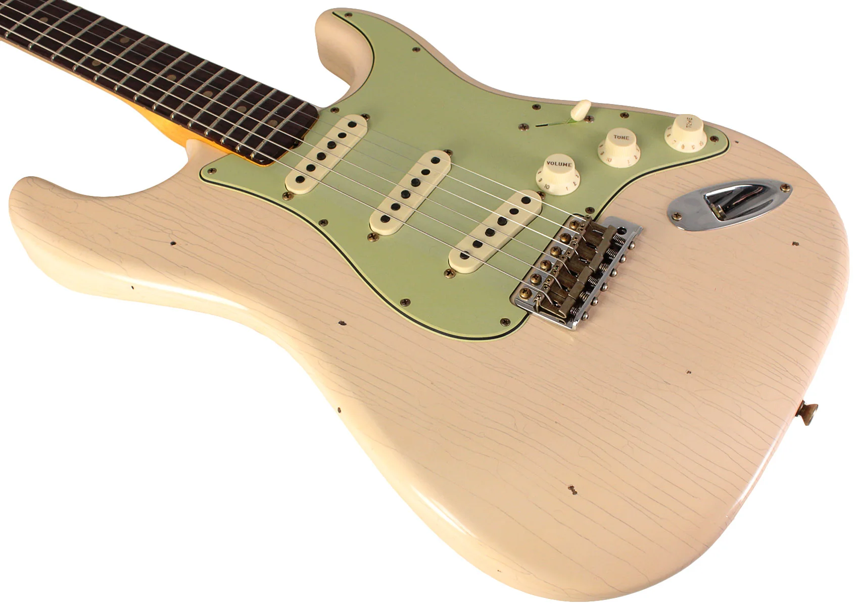 Fender Custom Shop 1960 Stratocaster, Journeyman Relic, Super Faded Aged Shell Pink - Image 4