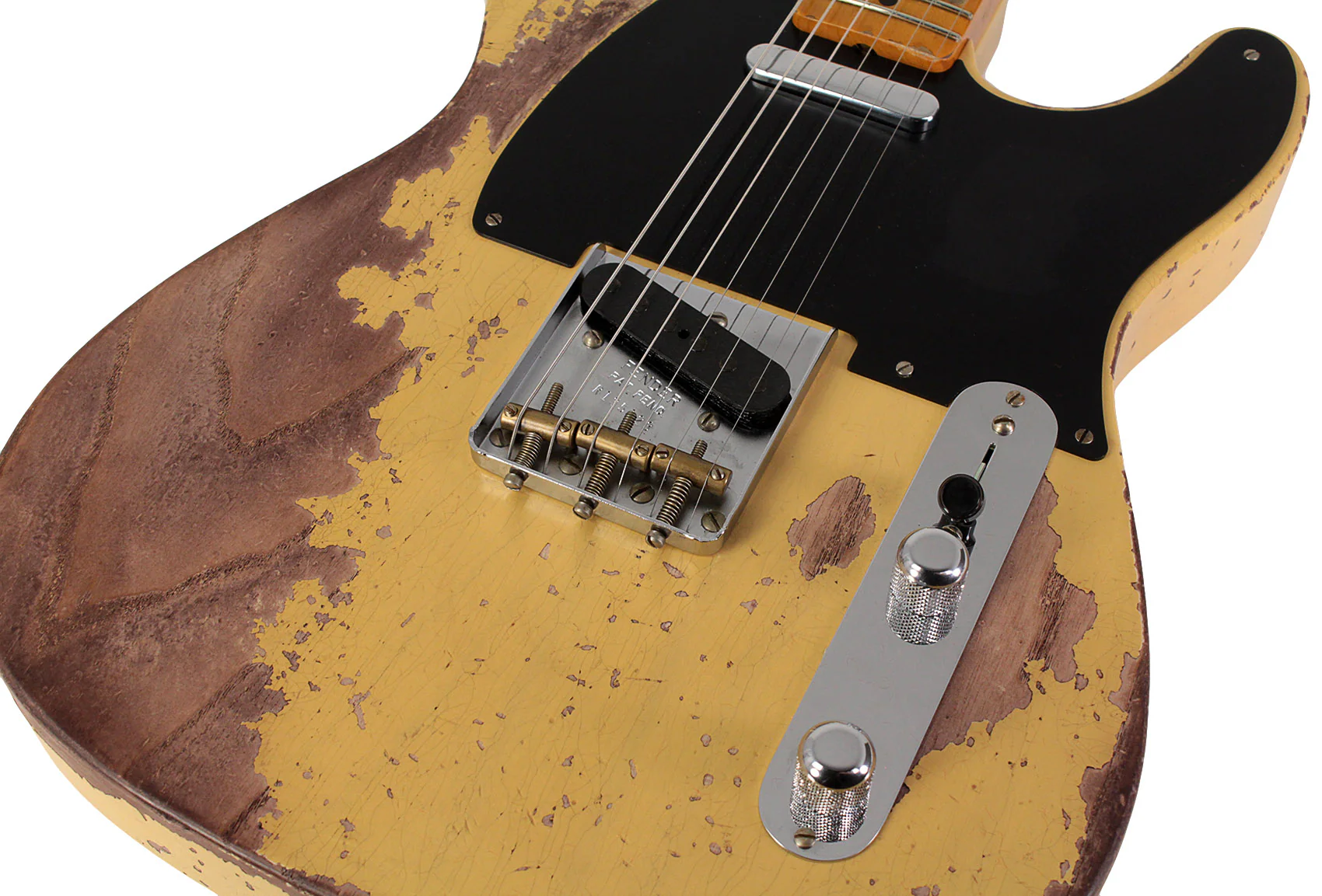 Fender Custom Shop 1952 Telecaster, Super Heavy Relic, Aged Nocaster Blonde - Image 3