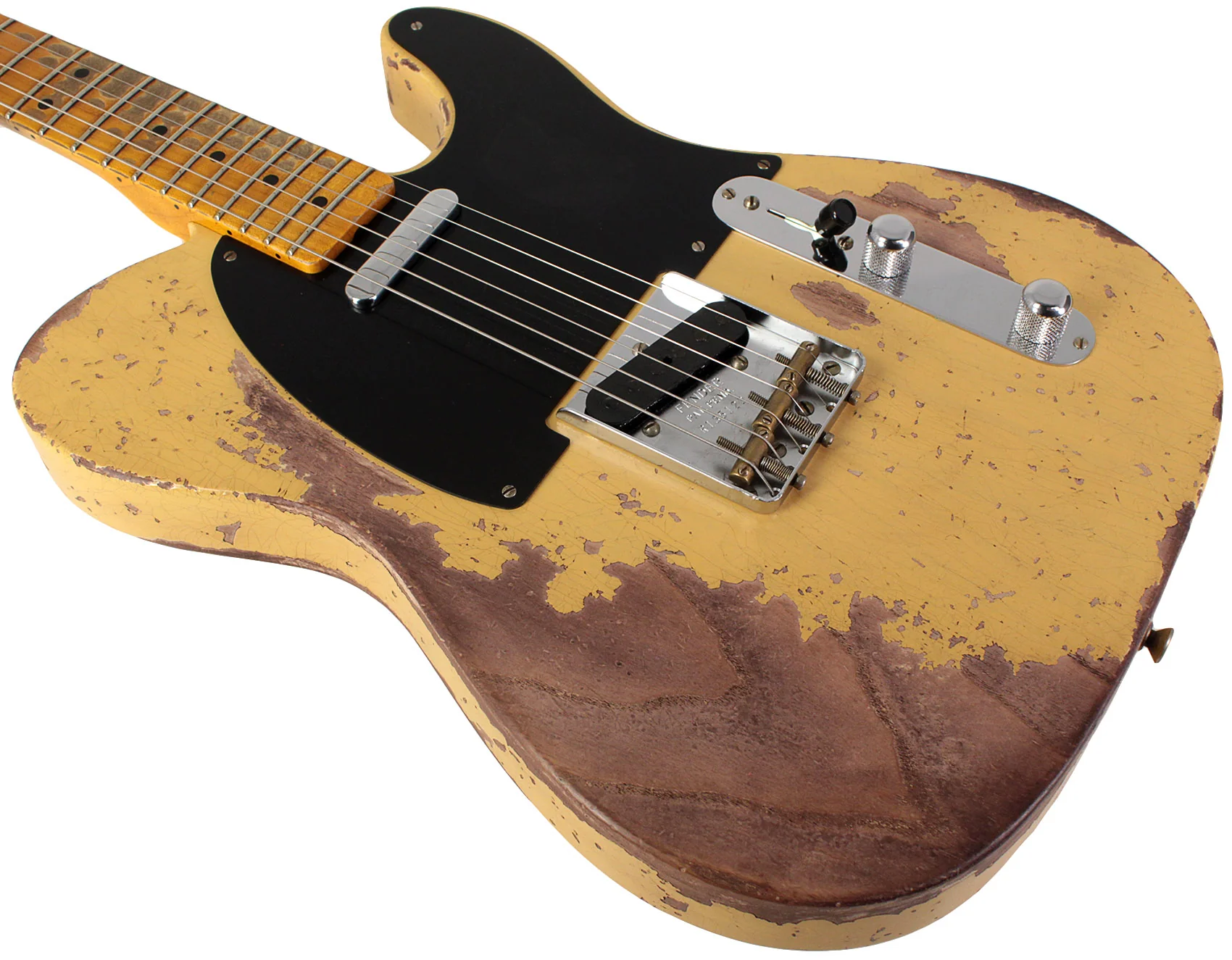 Fender Custom Shop 1952 Telecaster, Super Heavy Relic, Aged Nocaster Blonde - Image 4