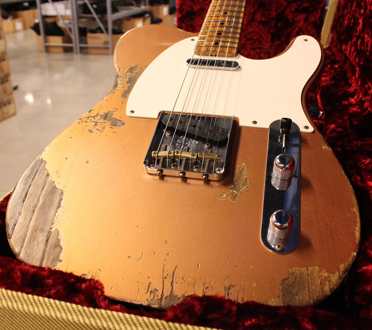 Fender Custom Shop 1953 Heavy Relic Telecaster - Aged Copper Metallic - Image 12