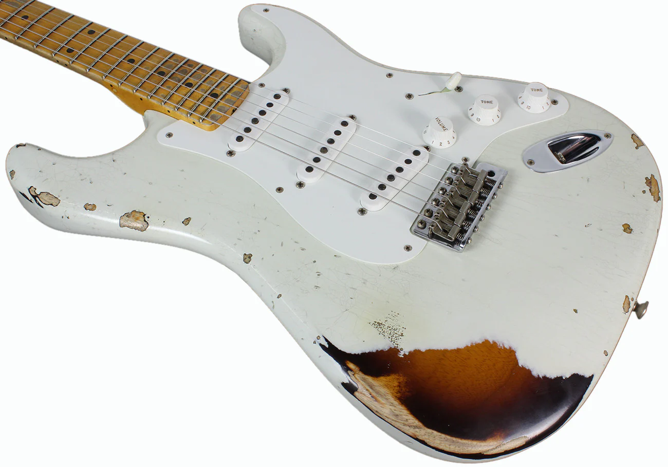 Fender Custom Shop 1955 Heavy Relic Stratocaster, Desert Tan over 2 Tone Sunburst - Image 6