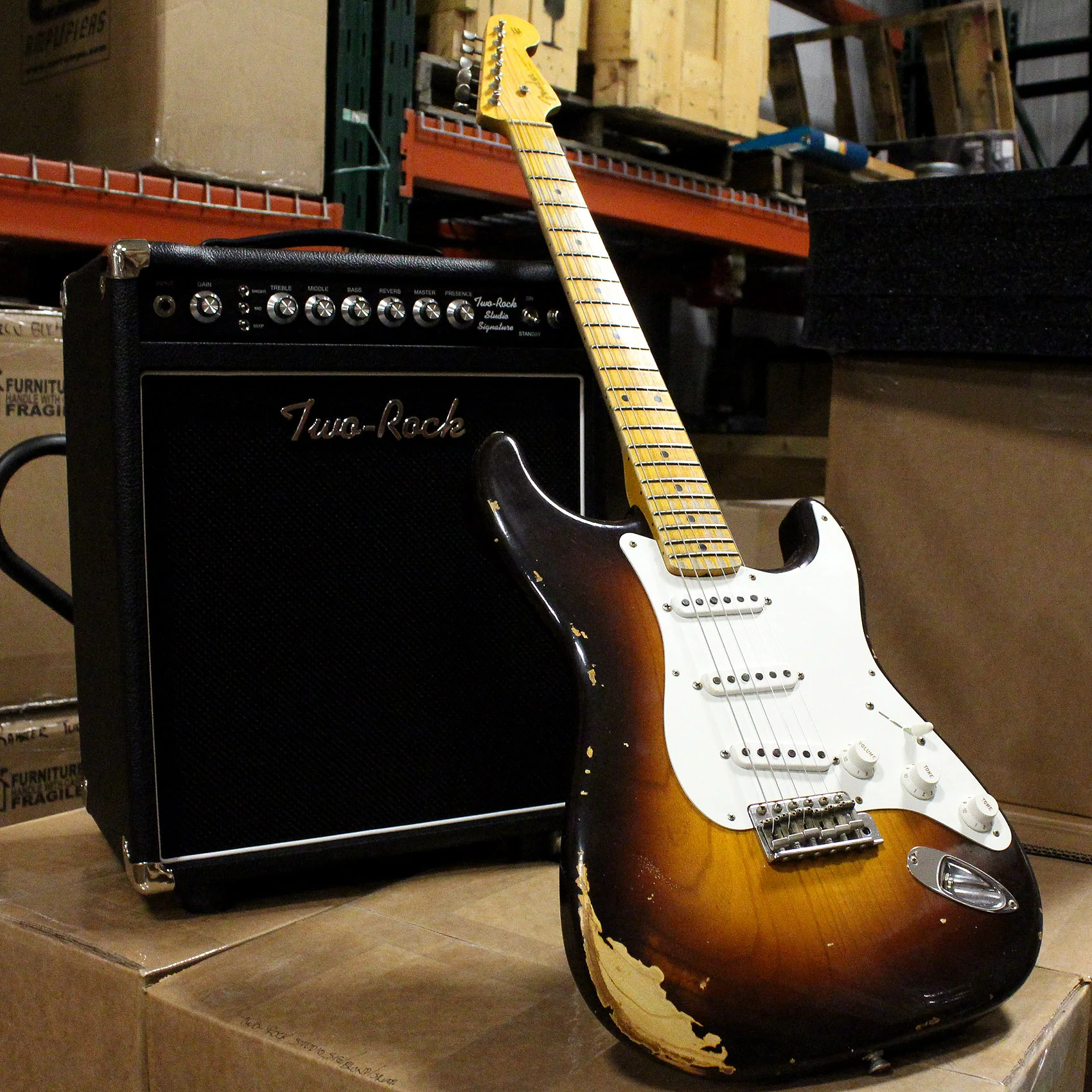 Fender Custom Shop 1955 Heavy Relic Stratocaster - Wide Fade 2-Tone Sunburst - Image 12