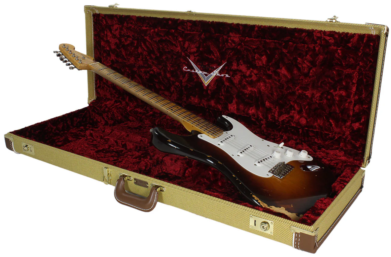 Fender Custom Shop 1955 Heavy Relic Stratocaster - Wide Fade 2-Tone Sunburst - Image 9