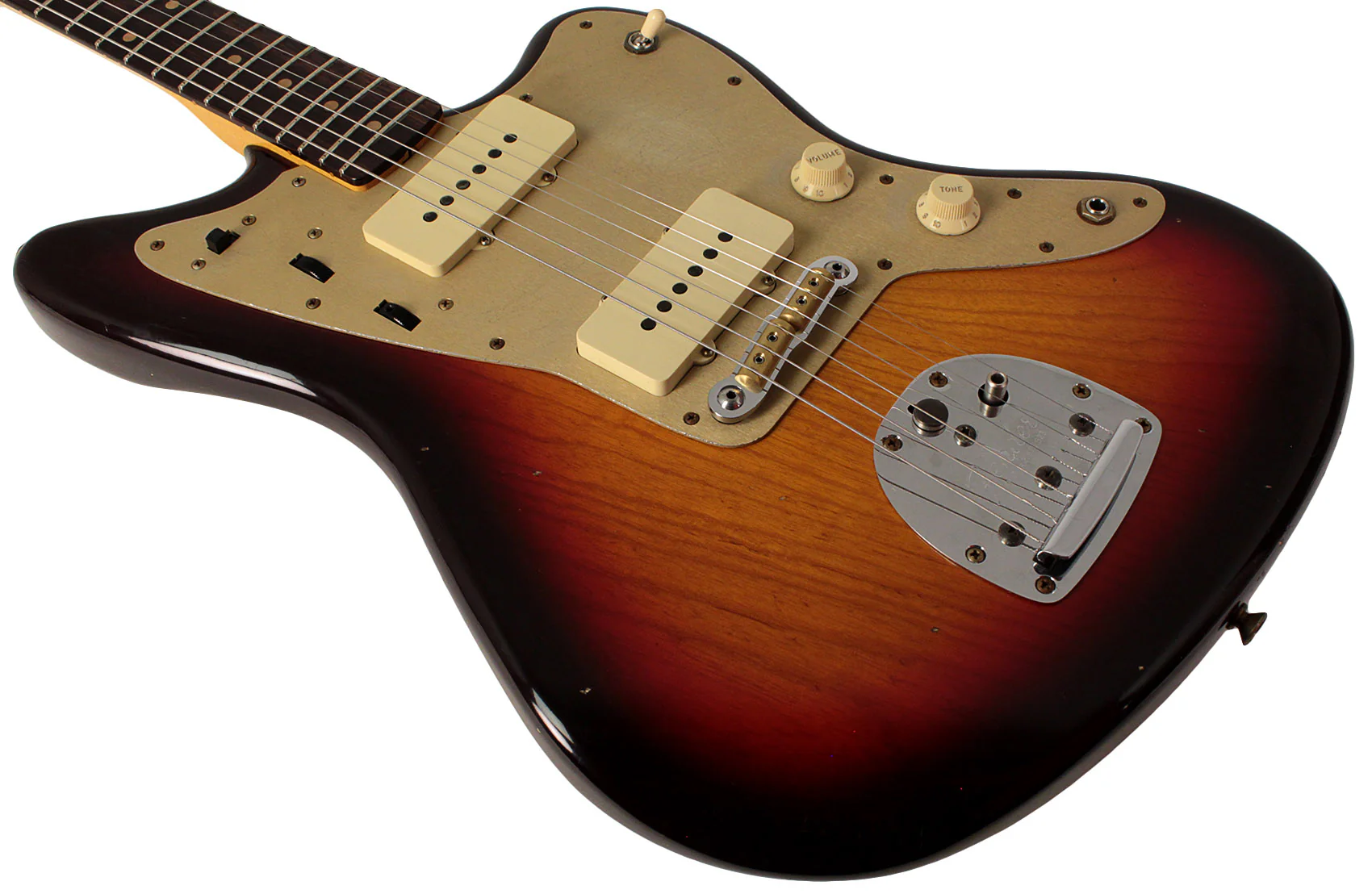 Fender Custom Shop 1959 250K Jazzmaster Guitar, Journeyman Relic, Chocolate 3-color Sunburst - Image 4