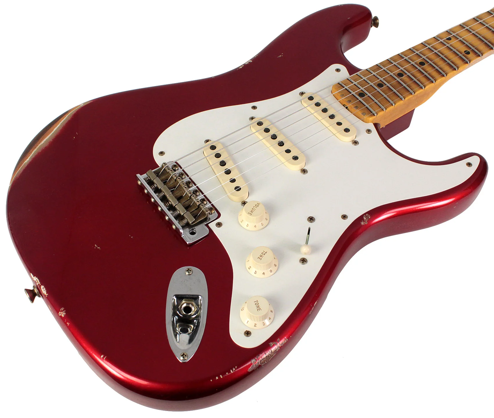 Fender Custom Shop 1958 Strat, Relic, Faded Aged Candy Apple Red - Image 2