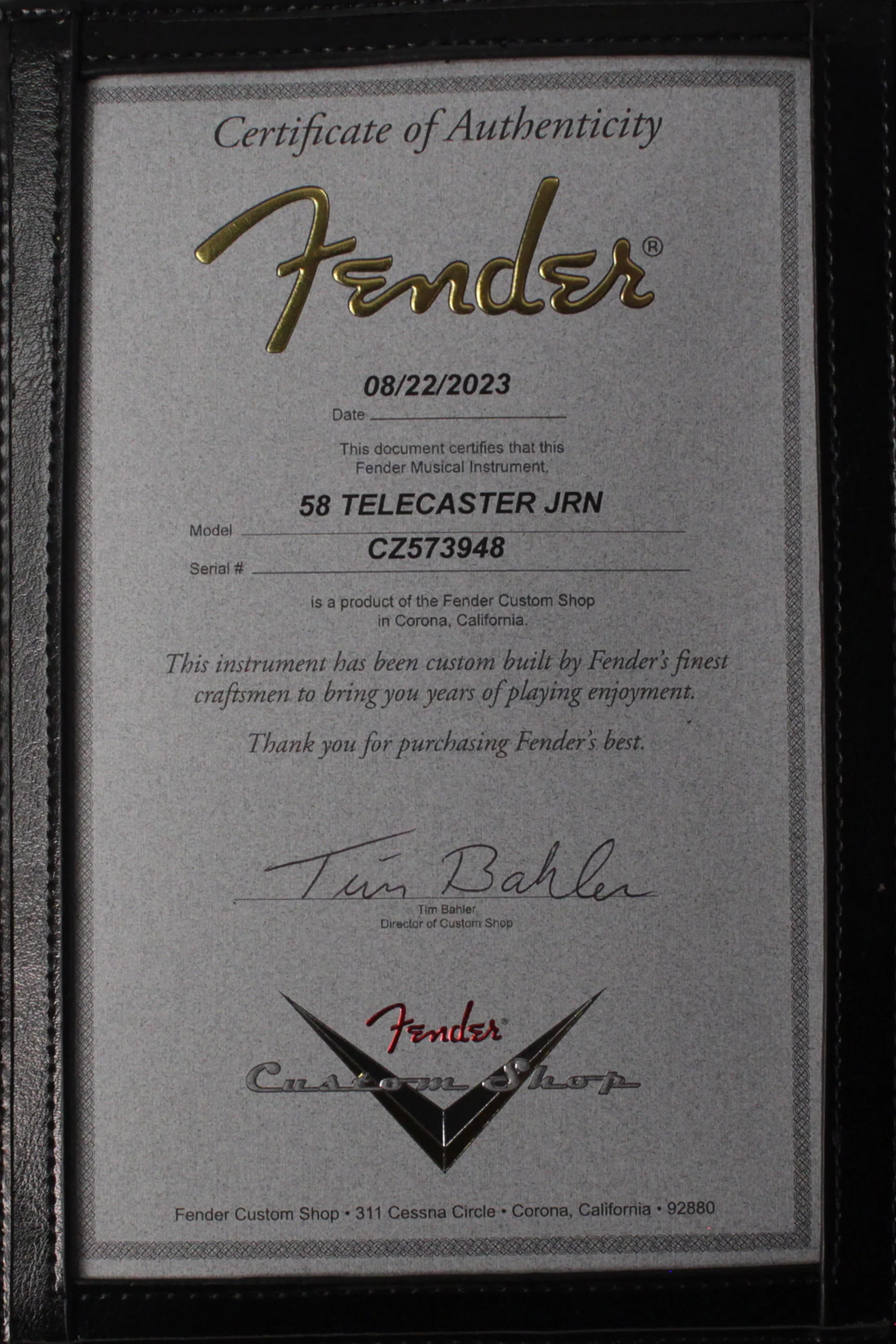 Fender Custom Shop 1958 Telecaster, Journeyman Relic, Aged HLE Gold - Image 10