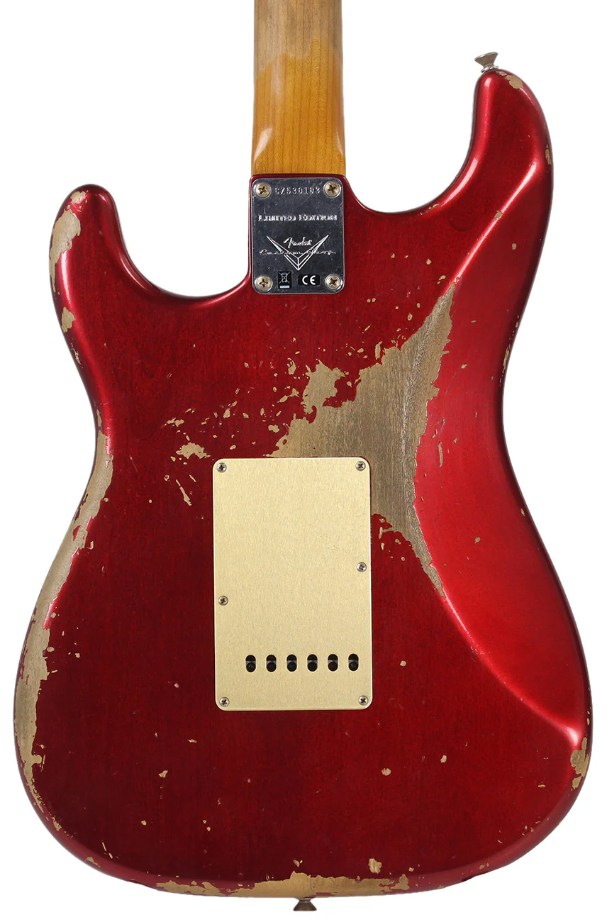 Fender Custom Shop 1959 Heavy Relic Stratocaster - Aged Candy Apple Red - NAMM - Image 4