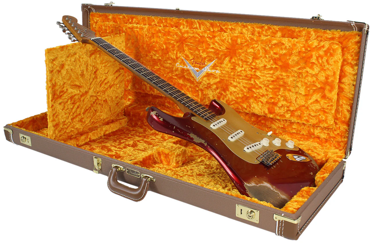 Fender Custom Shop 1959 Heavy Relic Stratocaster - Aged Candy Apple Red - NAMM - Image 9