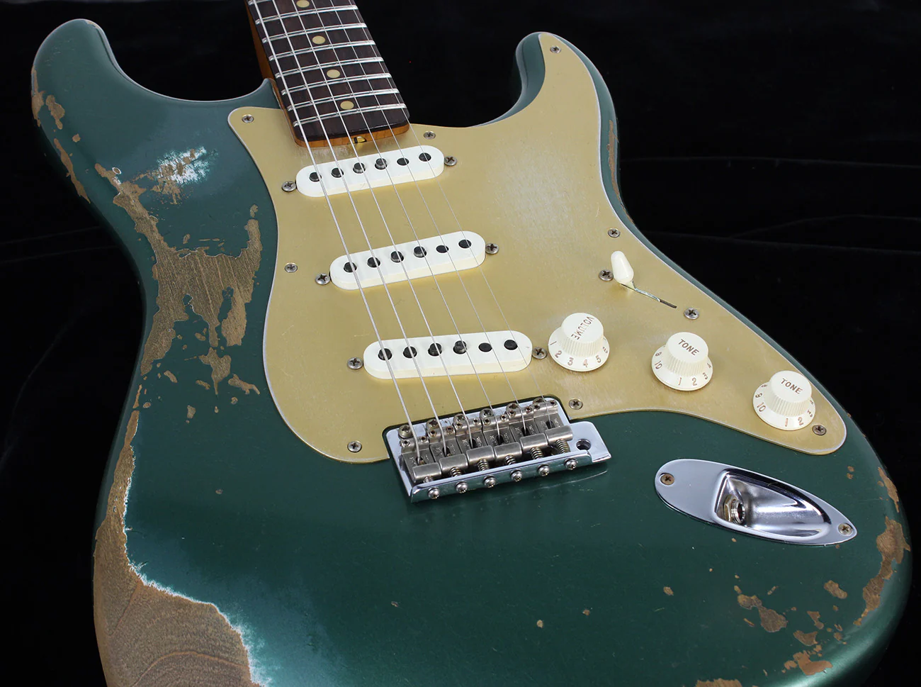 Fender Custom Shop 1959 Heavy Relic Stratocaster - Aged Sherwood Green - NAMM - Image 12