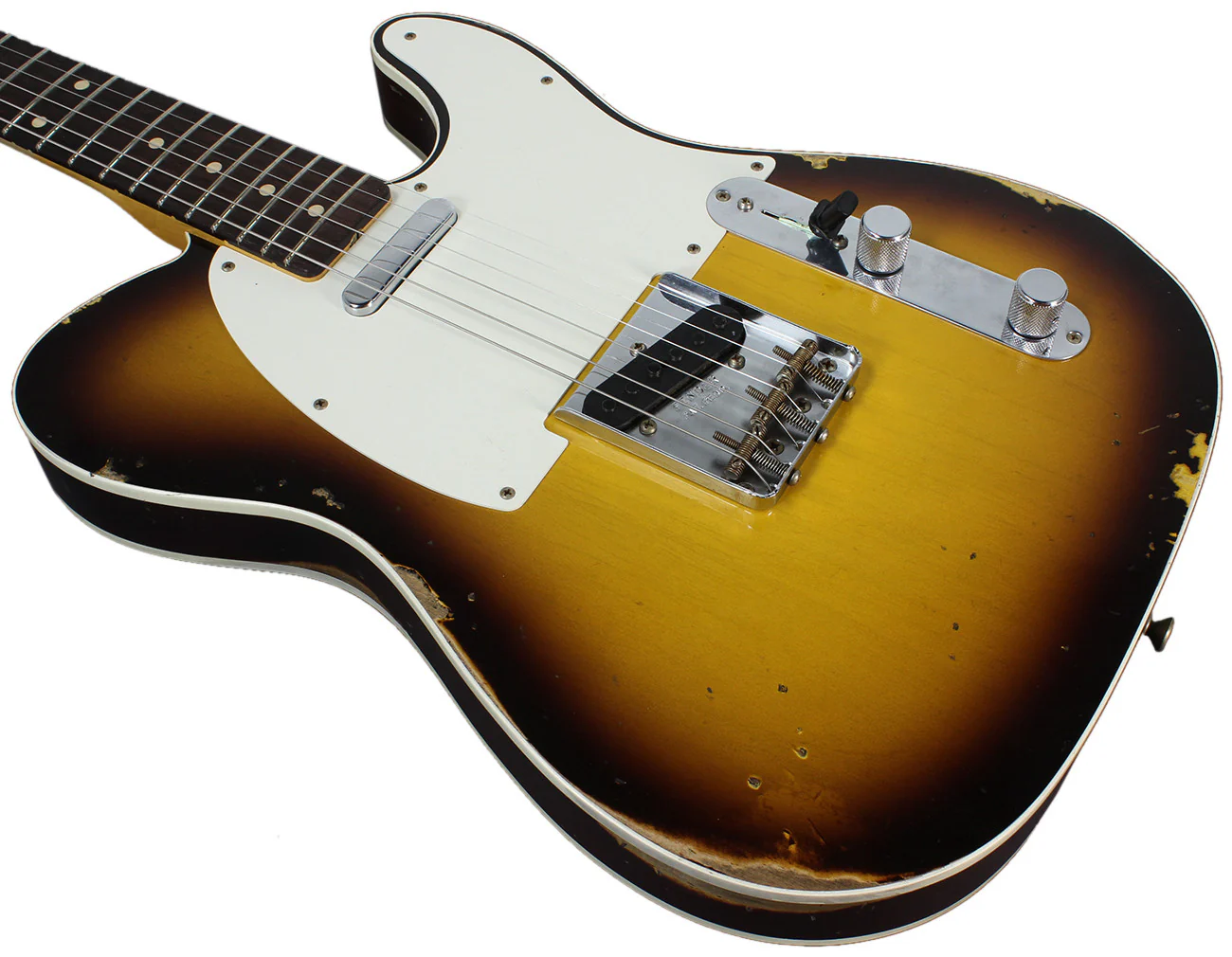Fender Custom Shop 1959 Relic Tele Custom - Faded Chocolate 3-Tone Sunburst - NAMM - Image 6