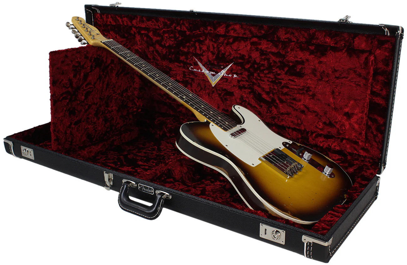 Fender Custom Shop 1959 Relic Tele Custom - Faded Chocolate 3-Tone Sunburst - NAMM - Image 9
