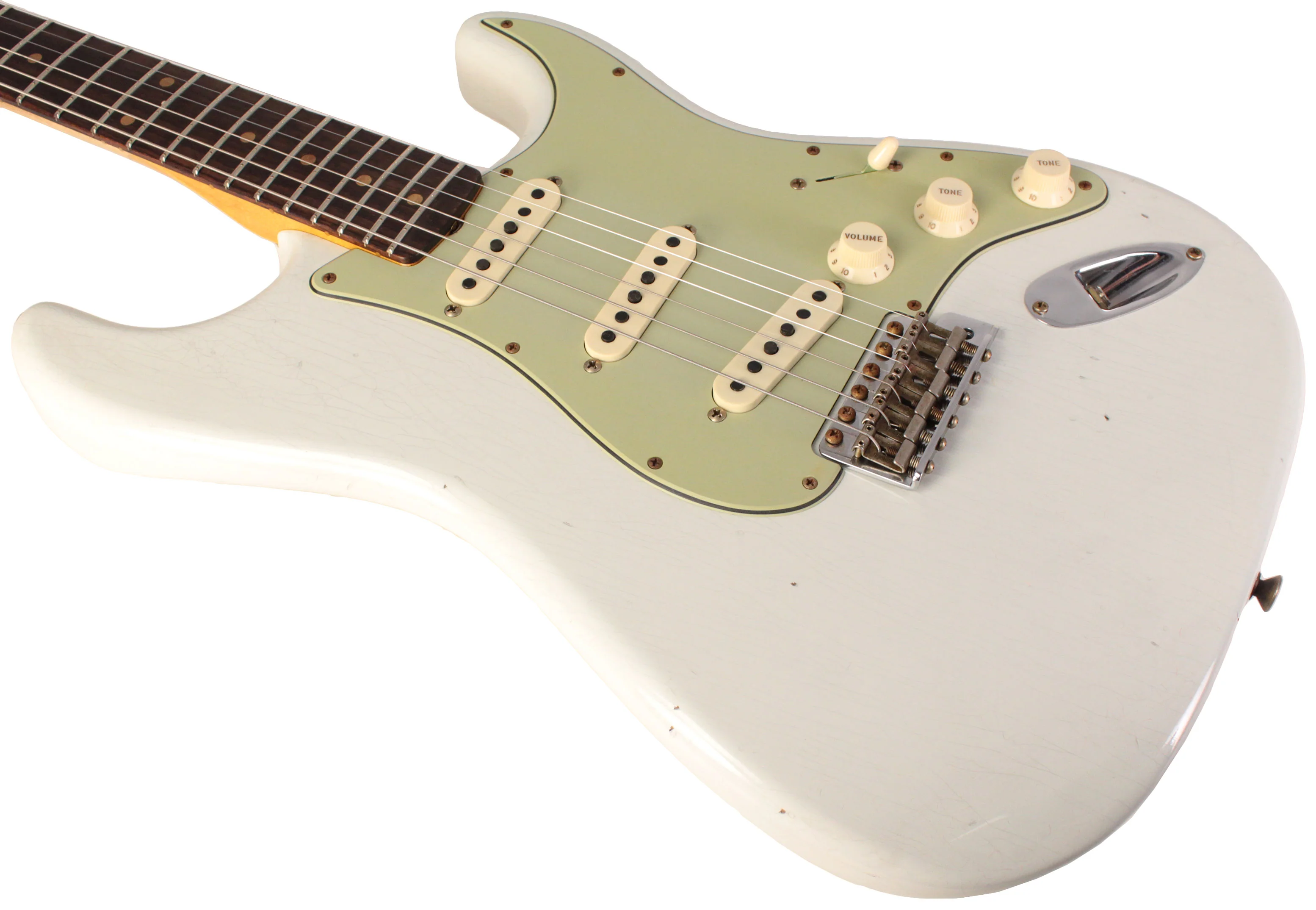Fender Custom Shop Limited 1960 Journeyman Relic Stratocaster, Aged Olympic White - Image 4