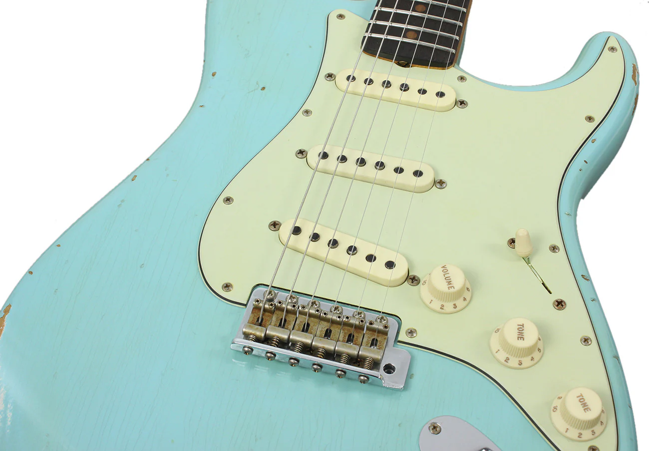 Fender Custom Shop 1960 Relic Stratocaster - Aged Daphne Blue - Image 7