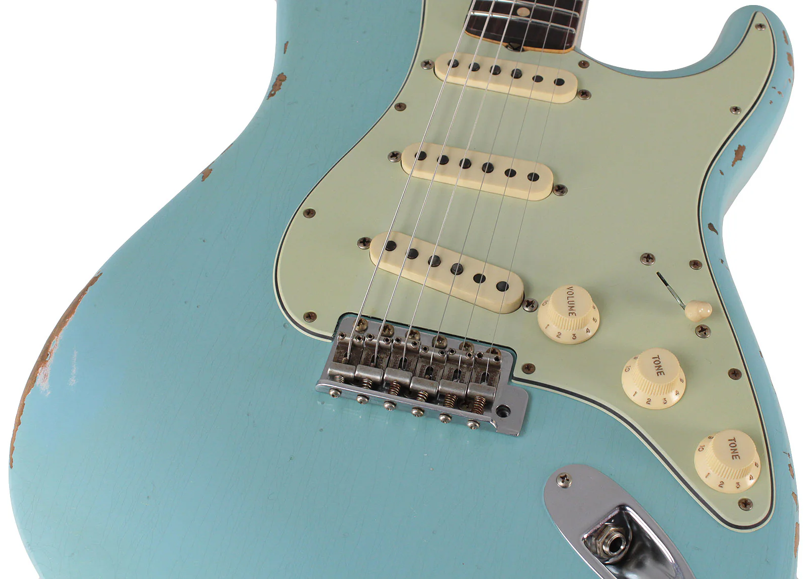 Fender Custom Shop Limited 1960 Relic Stratocaster, Aged Daphne Blue - Image 6