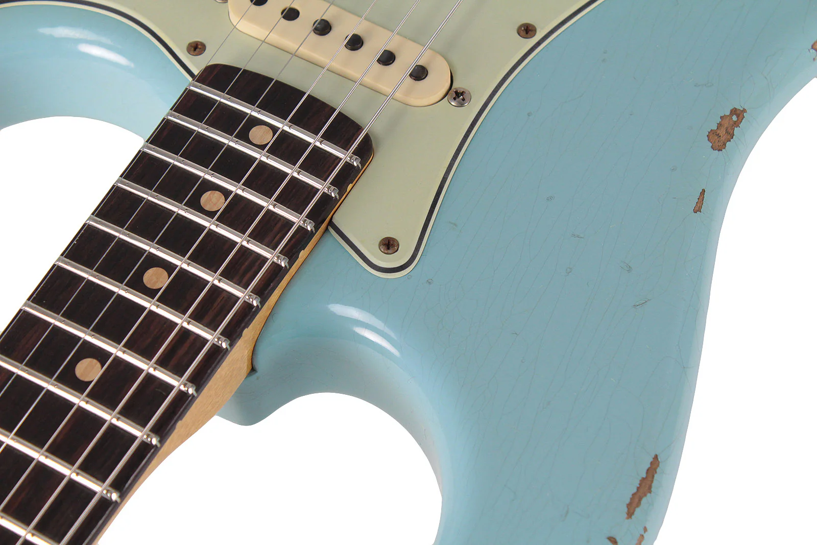 Fender Custom Shop Limited 1960 Relic Stratocaster, Aged Daphne Blue - Image 8