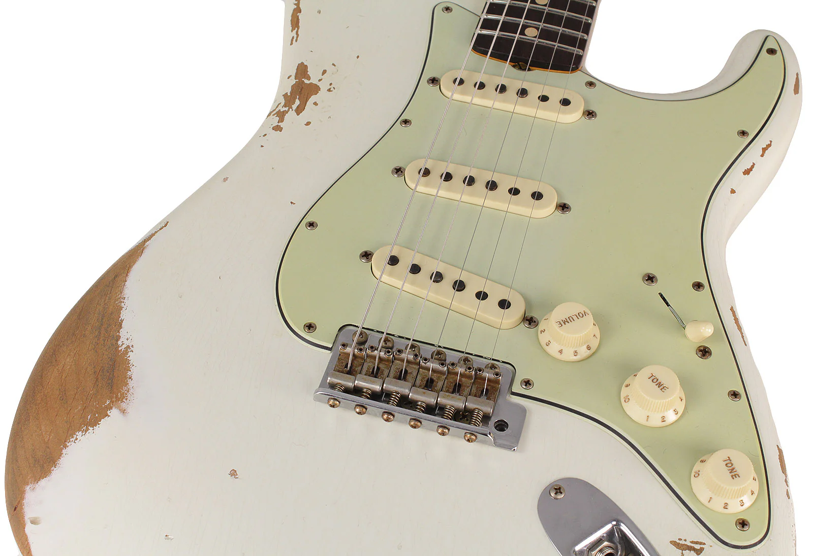 Fender Custom Shop 1960 Relic Stratocaster, Aged Olympic White - Image 3
