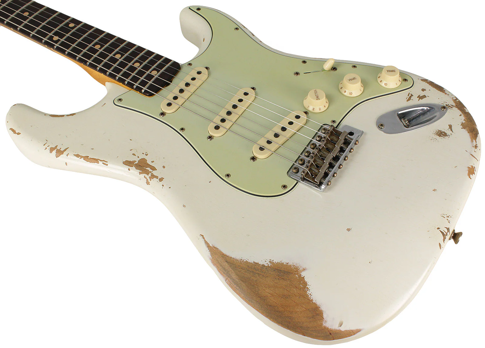 Fender Custom Shop 1960 Relic Stratocaster, Aged Olympic White - Image 4