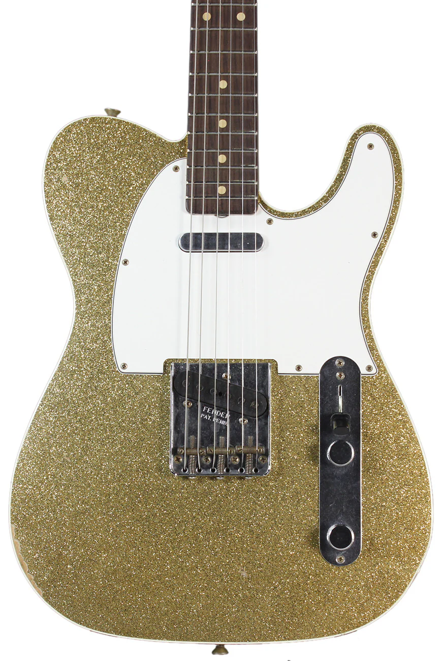 Fender Custom Shop 1960 Relic Tele Custom - Gold Sparkle - NAMM - Image 3