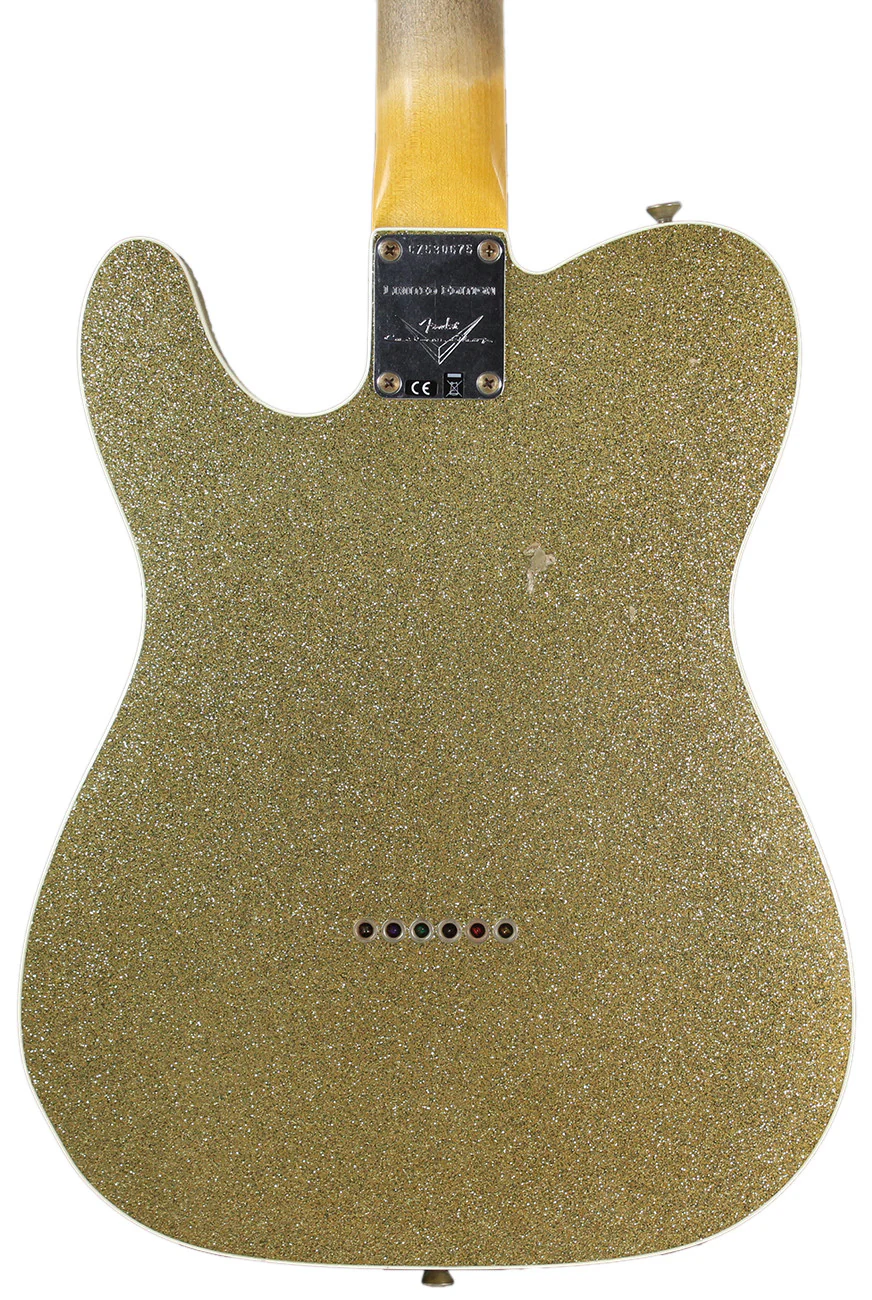 Fender Custom Shop 1960 Relic Tele Custom - Gold Sparkle - NAMM - Image 4