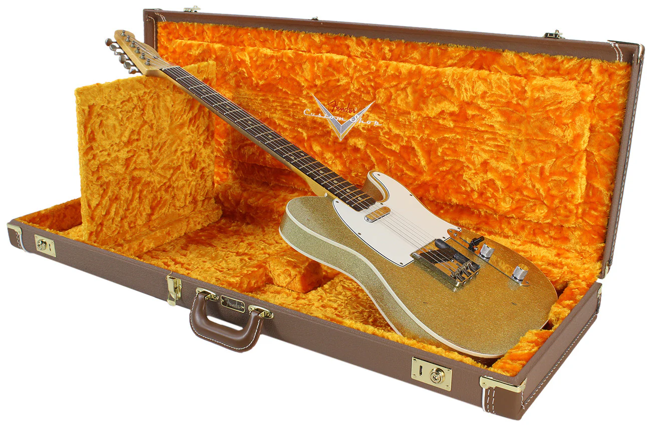 Fender Custom Shop 1960 Relic Tele Custom - Gold Sparkle - NAMM - Image 9