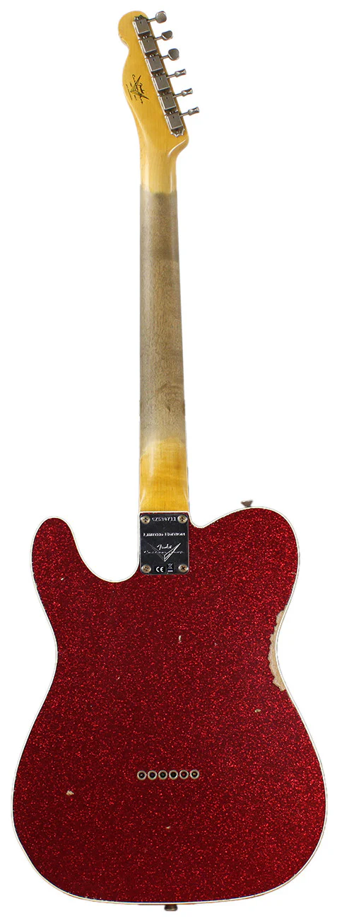 Fender Custom Shop 1960 Relic Tele Custom - Red Sparkle - Image 4