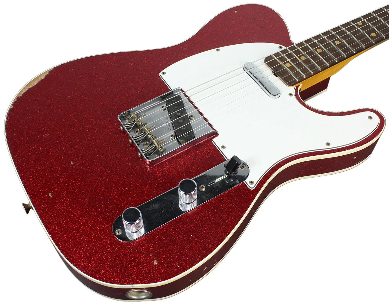 Fender Custom Shop 1960 Relic Tele Custom - Red Sparkle - Image 5