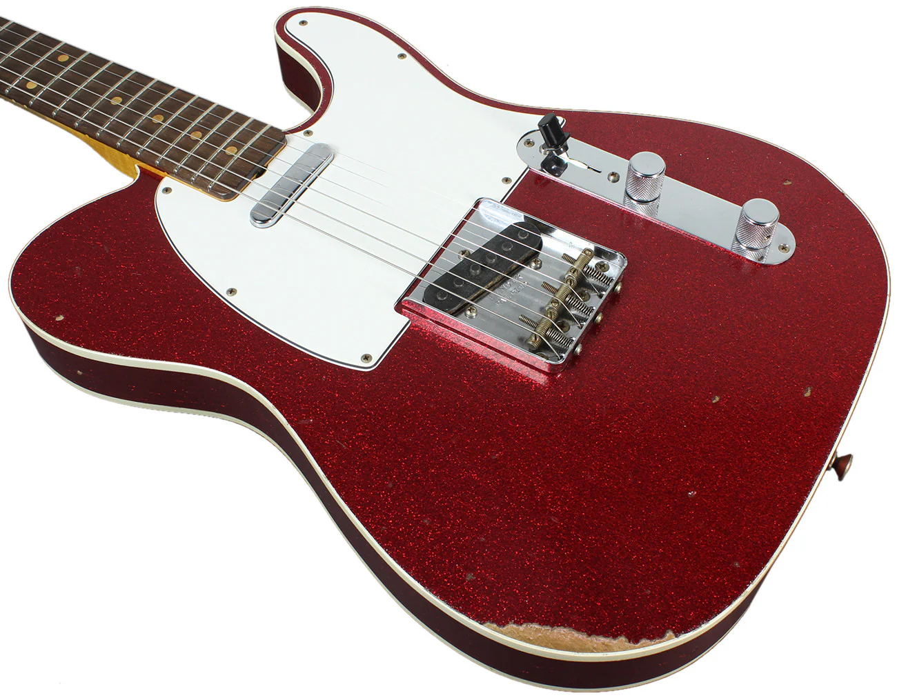 Fender Custom Shop 1960 Relic Tele Custom - Red Sparkle - Image 6
