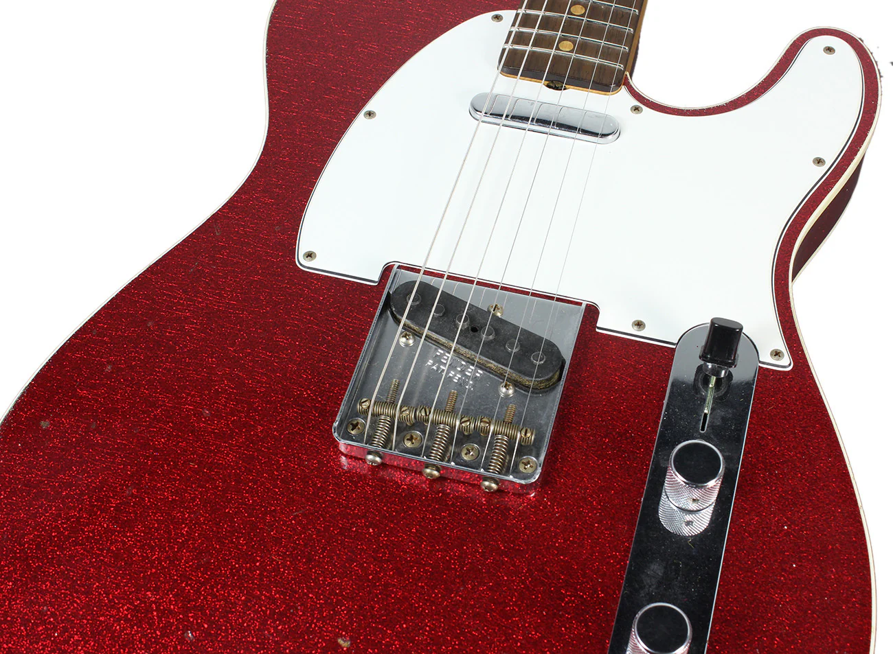 Fender Custom Shop 1960 Relic Tele Custom - Red Sparkle - Image 7