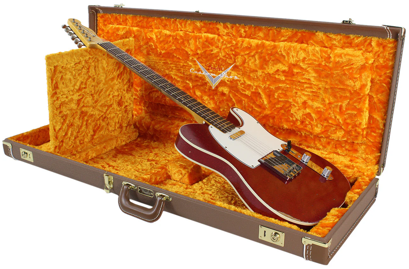 Fender Custom Shop 1960 Relic Tele Custom - Red Sparkle - Image 9
