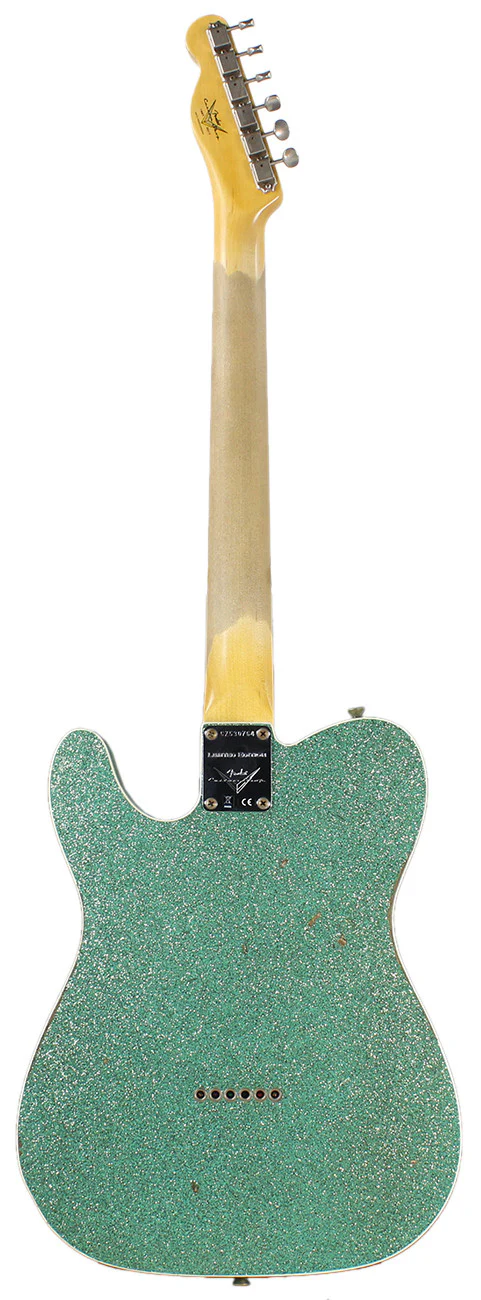 Fender Custom Shop 1960 Relic Tele Custom - Sea Foam Sparkle - NAMM - Image 5