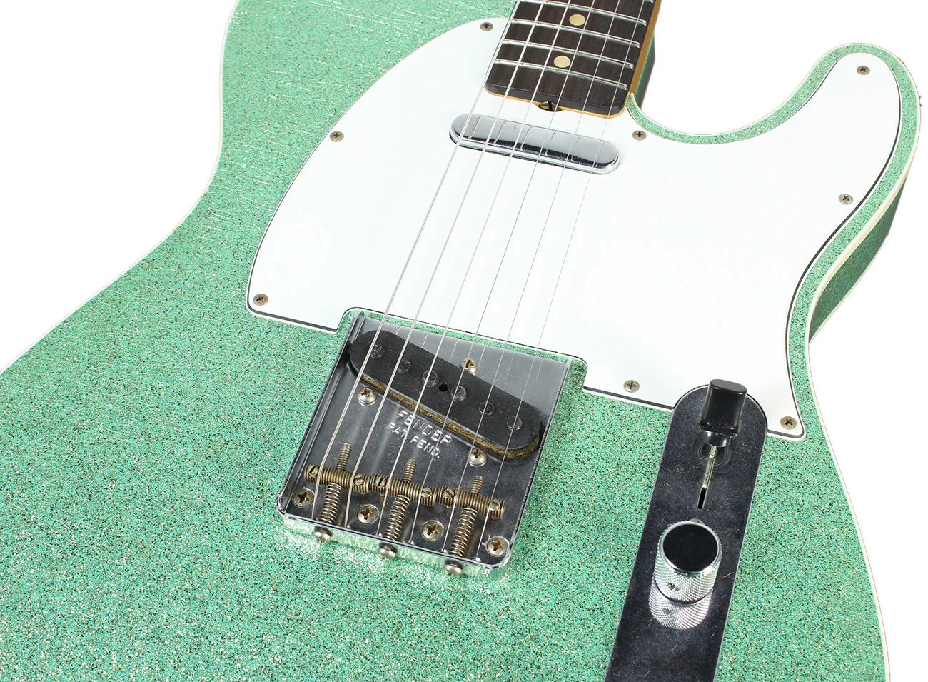 Fender Custom Shop 1960 Relic Tele Custom - Sea Foam Sparkle - NAMM - Image 7