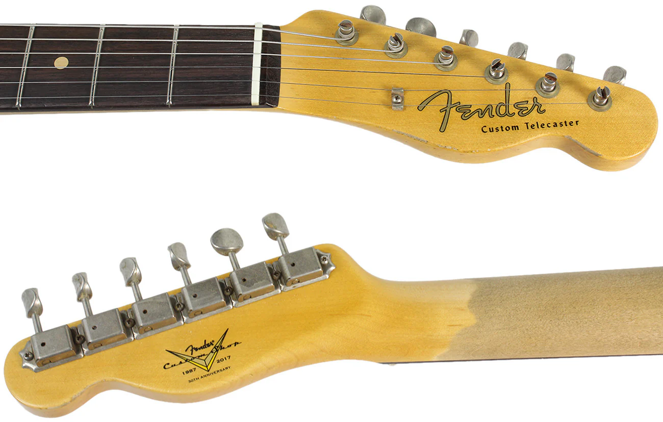Fender Custom Shop 1960 Relic Tele Custom - Sea Foam Sparkle - NAMM - Image 8