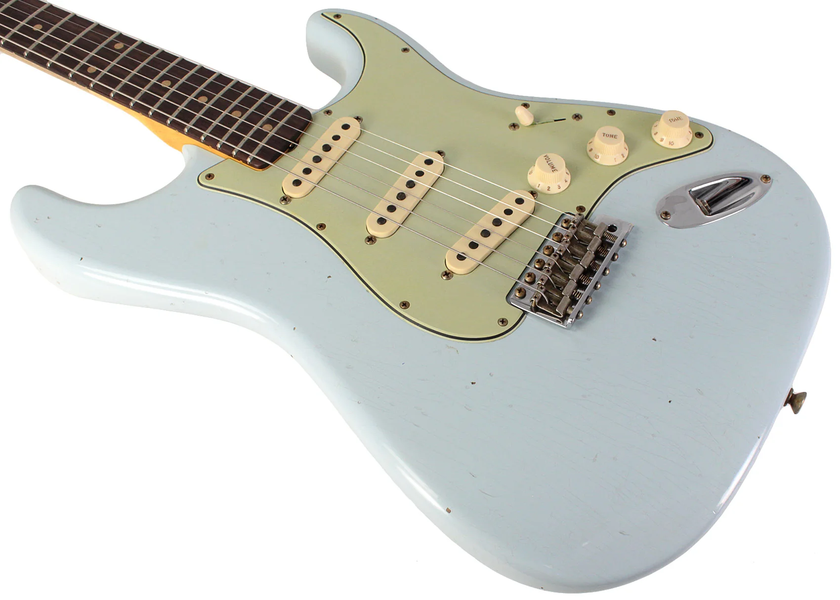 Fender Custom Shop 1960 Stratocaster, Journeyman Relic, Super Faded Aged Sonic Blue - Image 4