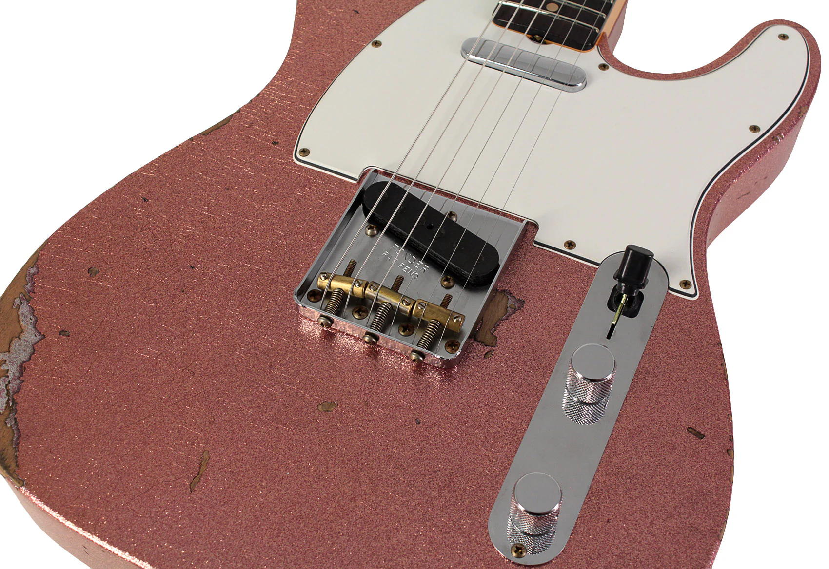 Fender Custom Shop Limited 1961 Telecaster, Relic, Aged Champagne Sparkle - Image 3