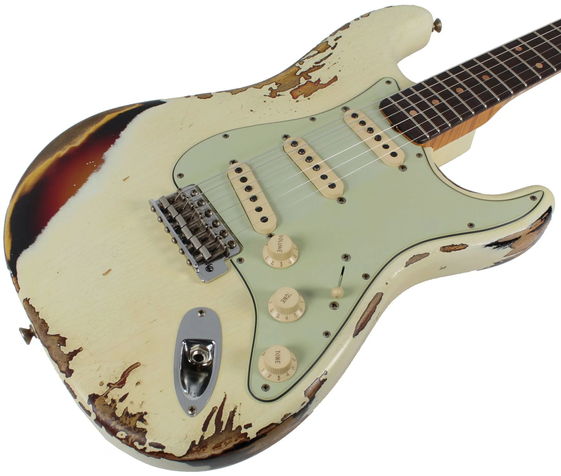 Fender Custom Shop 1961 Stratocaster - Aged Olympic White o/ 3TS - Special Run - Image 2