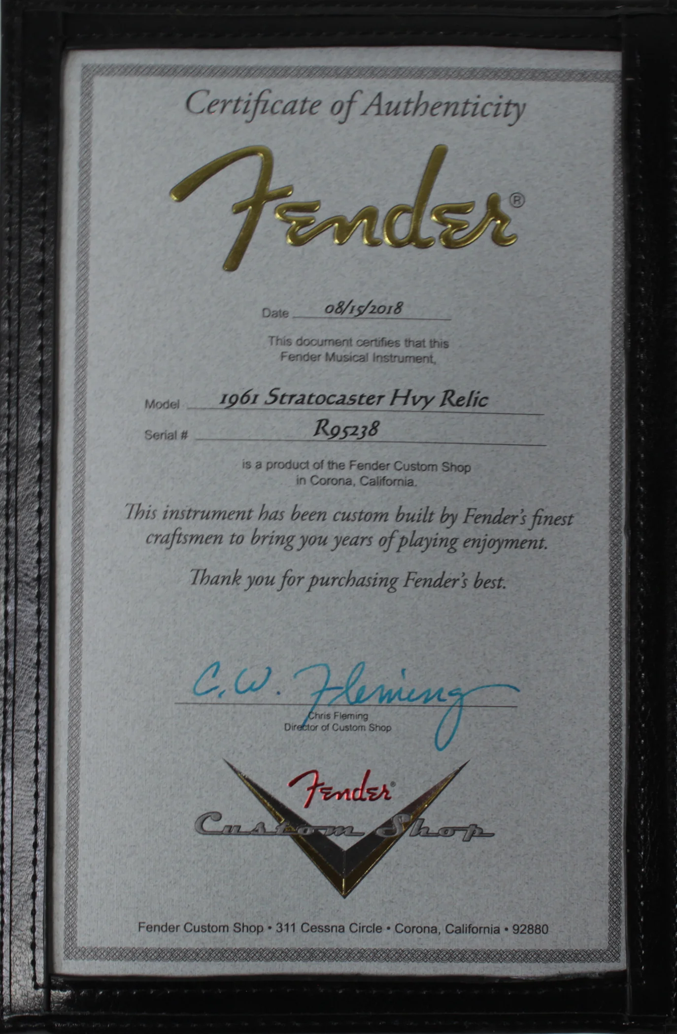 Fender Custom Shop 1961 Stratocaster - Sherwood Green Metallic o/ 3TS - Special Run - Image 12
