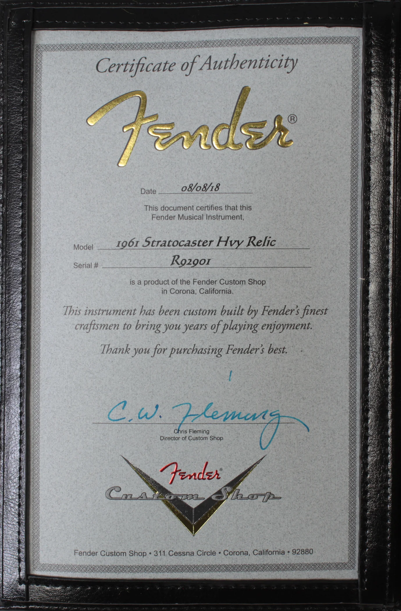 Fender Custom Shop 1961 Stratocaster - Sherwood Green Metallic o/ 3TS - Special Run - Image 12