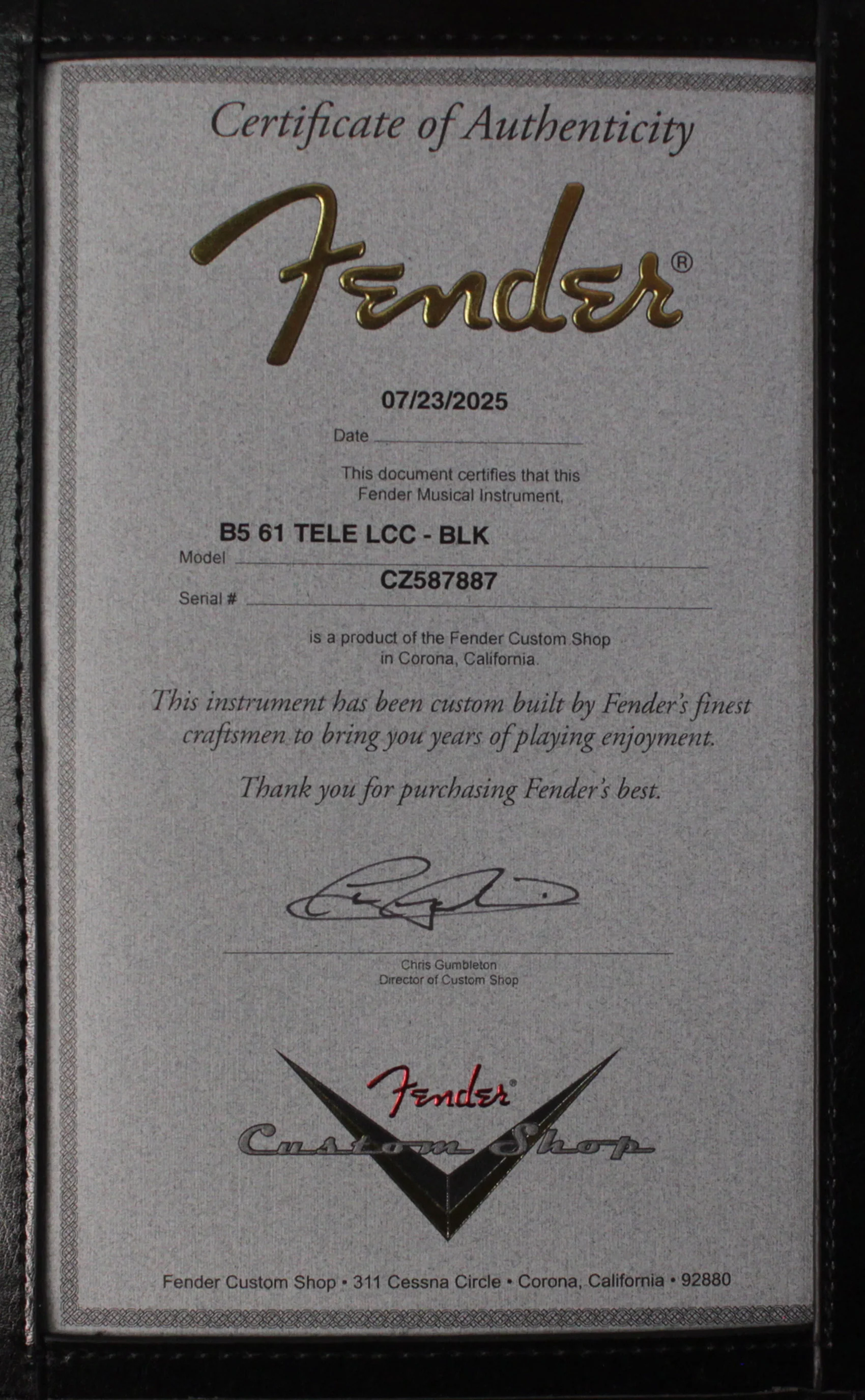 Fender Custom Shop 1961 Telecaster, DLX Closet Classic, Black - Image 10