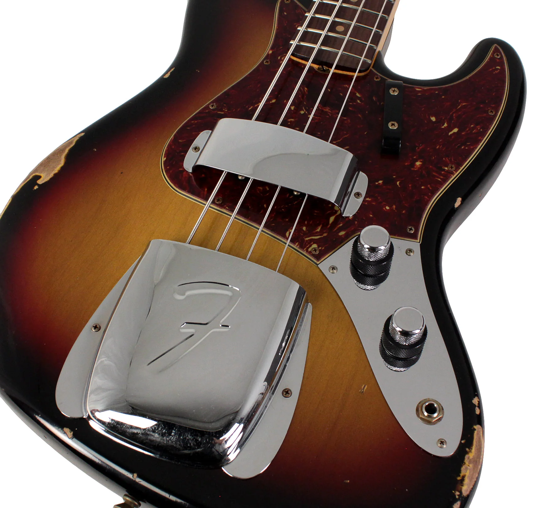 Fender Custom Shop 1962 Jazz Bass, Relic, 3-Tone Sunburst - Image 3