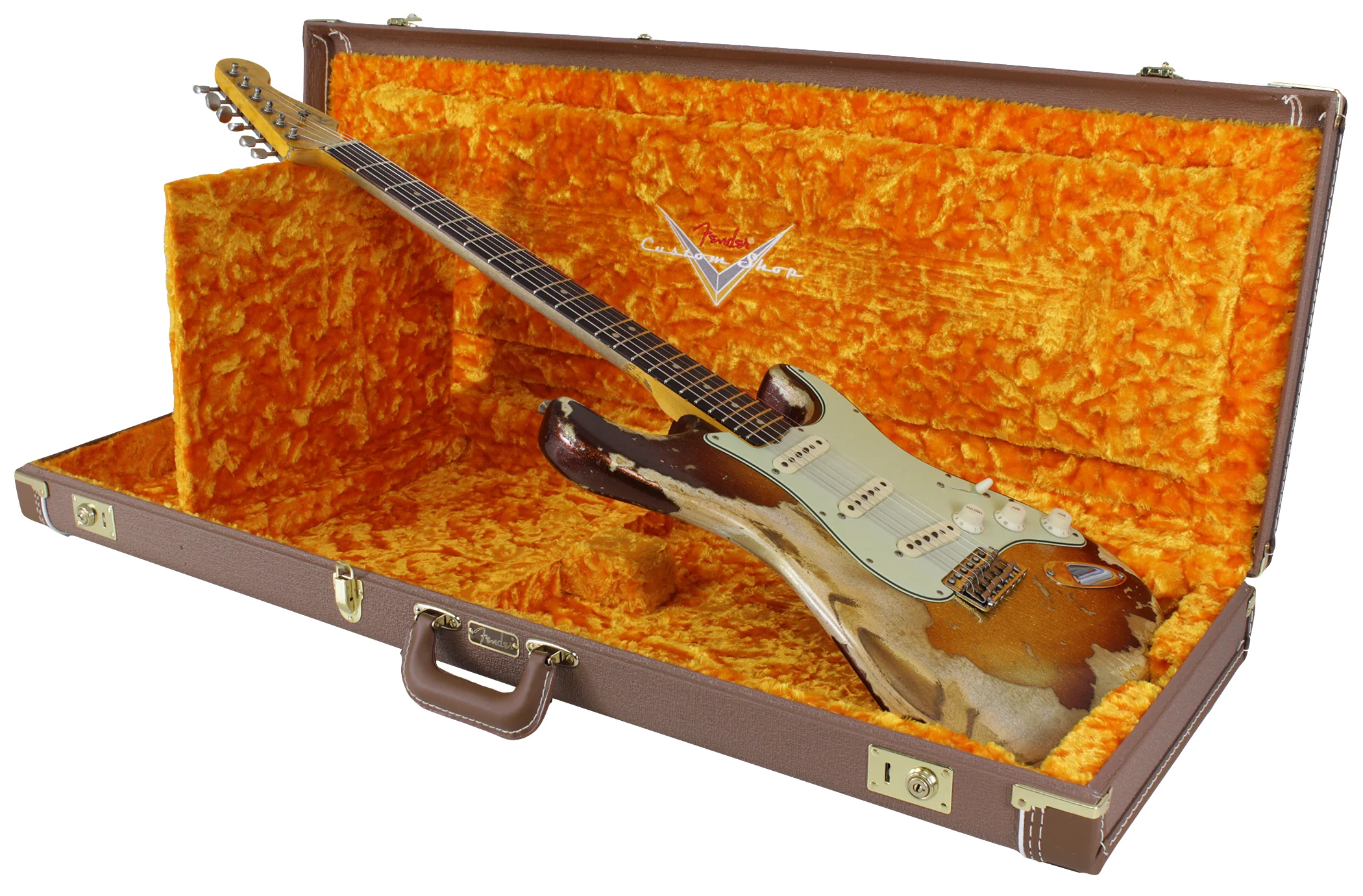 Fender Custom Shop 1963 Super Heavy Relic Stratocaster, 3-Tone Sunburst Sparkle - Image 11