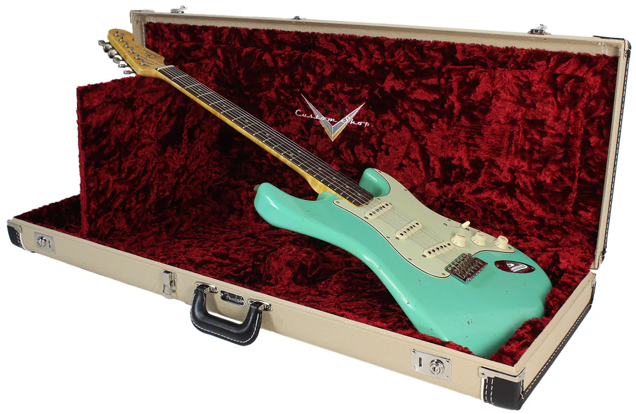 Fender Custom Shop 1963 Journeyman Relic Stratocaster - Aged Sea Foam Green - NAMM - Image 9