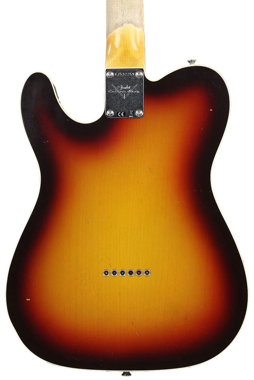 Fender Custom Shop 1963 Journeyman Relic Telecaster Custom - Chocolate 3 Tone Sunburst - Image 4