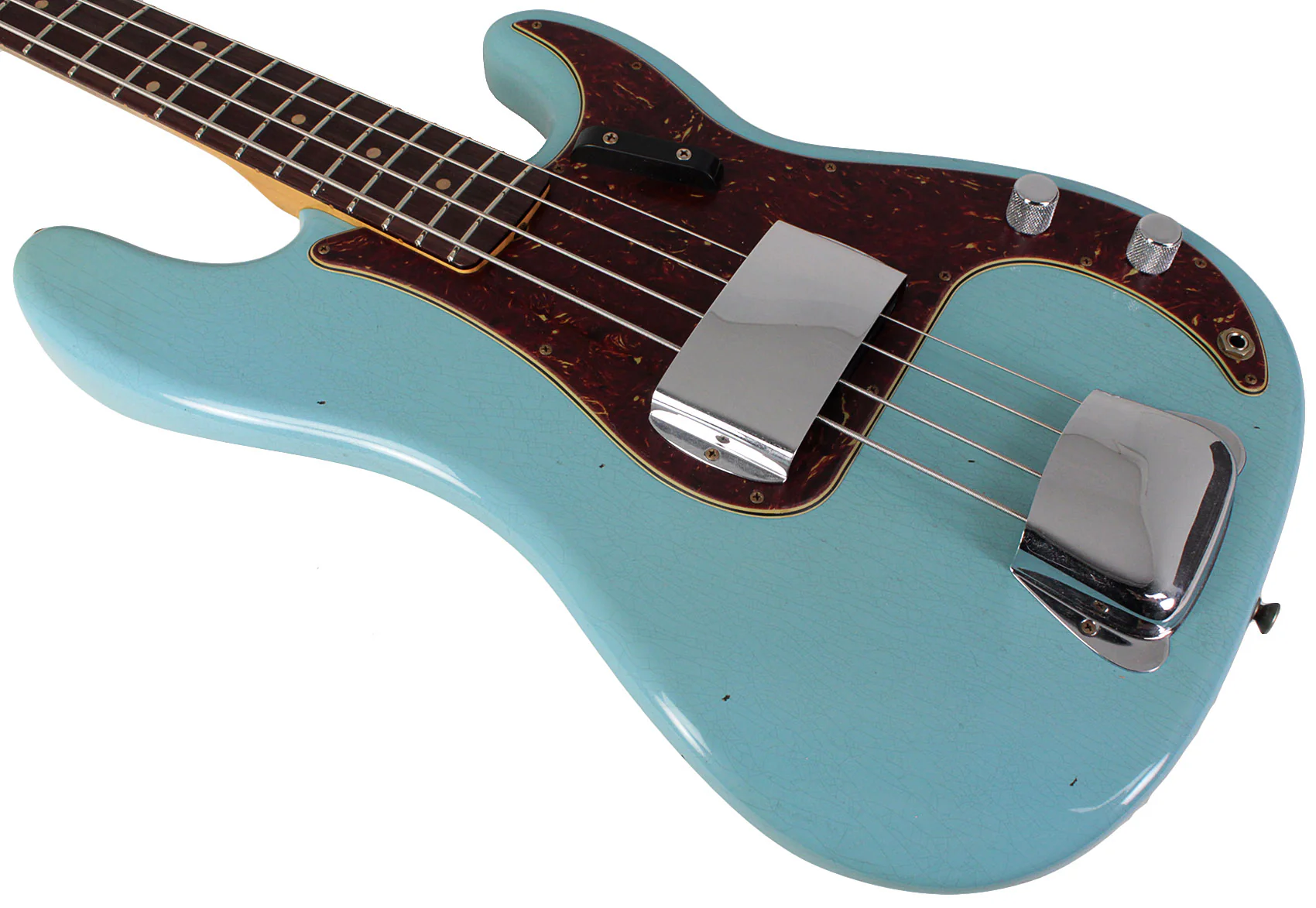 Fender Custom Shop 1963 Precision Bass, Journeyman Relic, Aged Daphne Blue - Image 4
