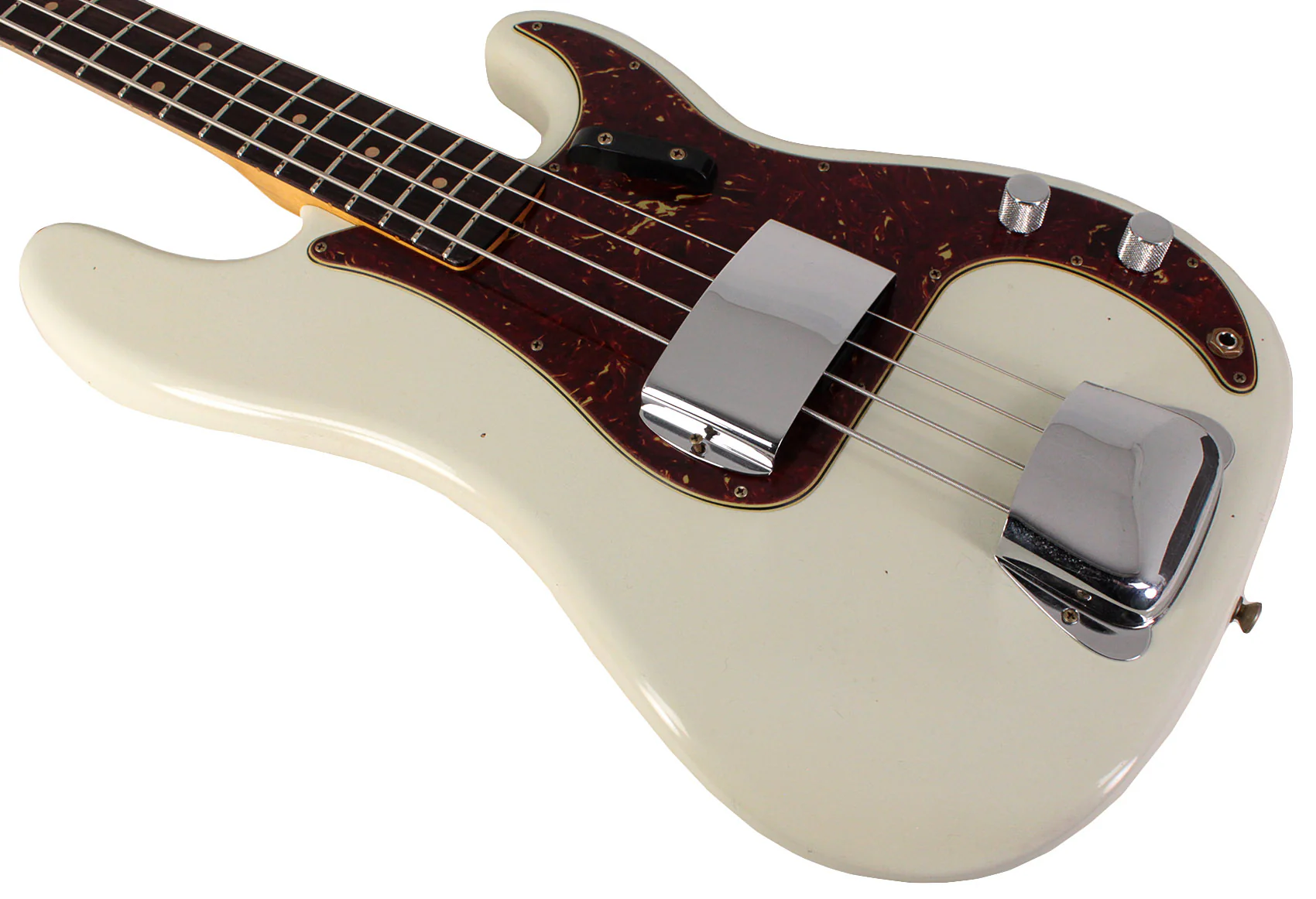 Fender Custom Shop 1963 Precision Bass, Journeyman Relic, Aged Olympic White - Image 4