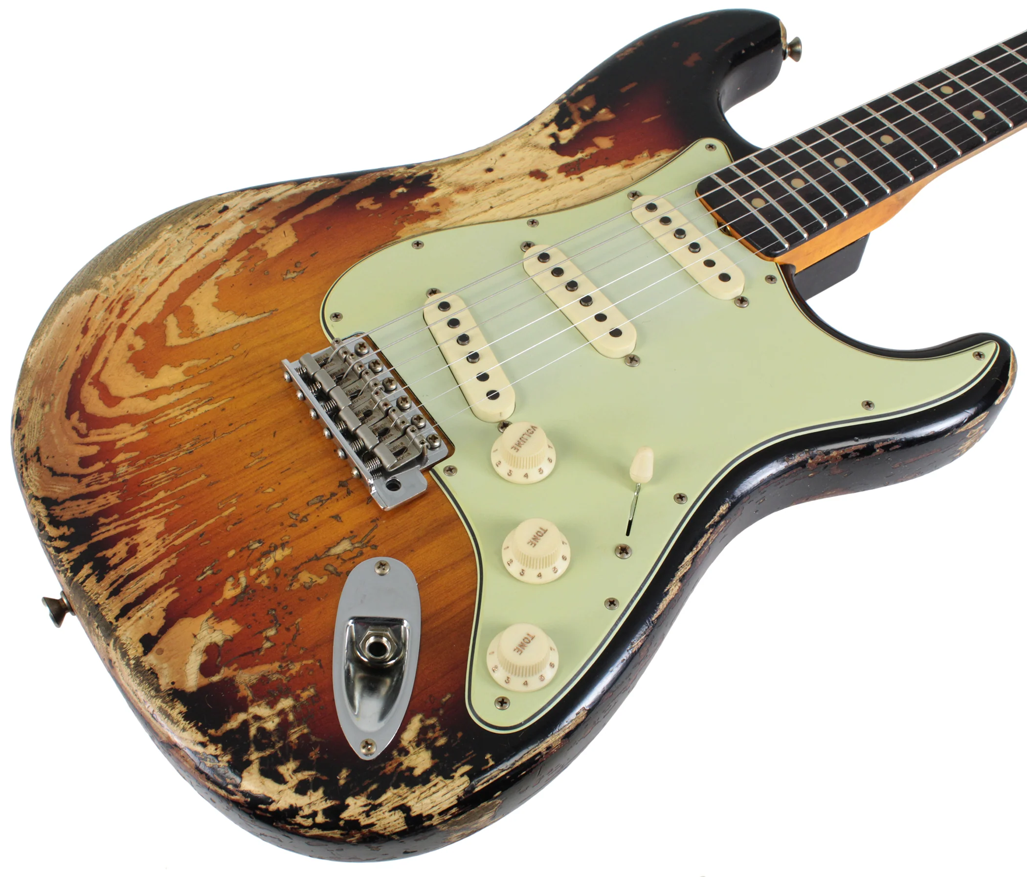 Fender Custom Shop 1963 Super Heavy Relic Stratocaster - Faded 3-Tone Sunburst - Image 2